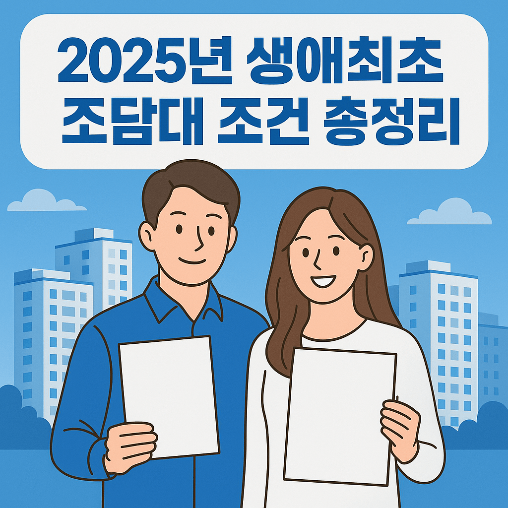 2025년 생애최초 주택담보대출 조건과 분양권 대출 가능 여부를 설명하는 블로그 썸네일 이미지