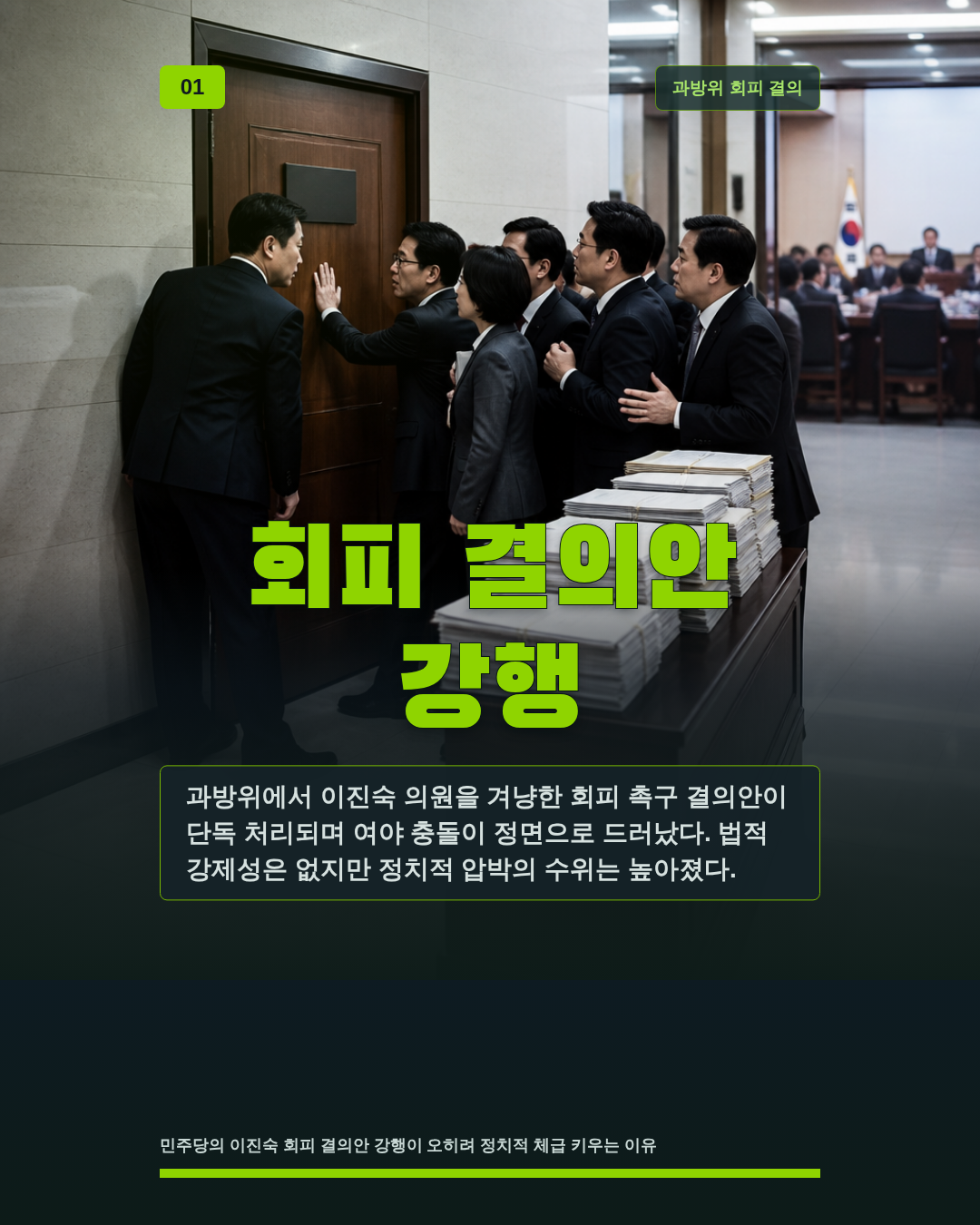 회피 결의안 강행