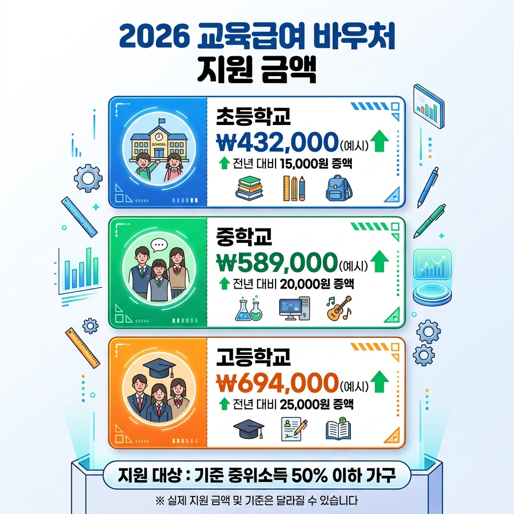 2026 교육급여 바우처 학교급별 지원금액