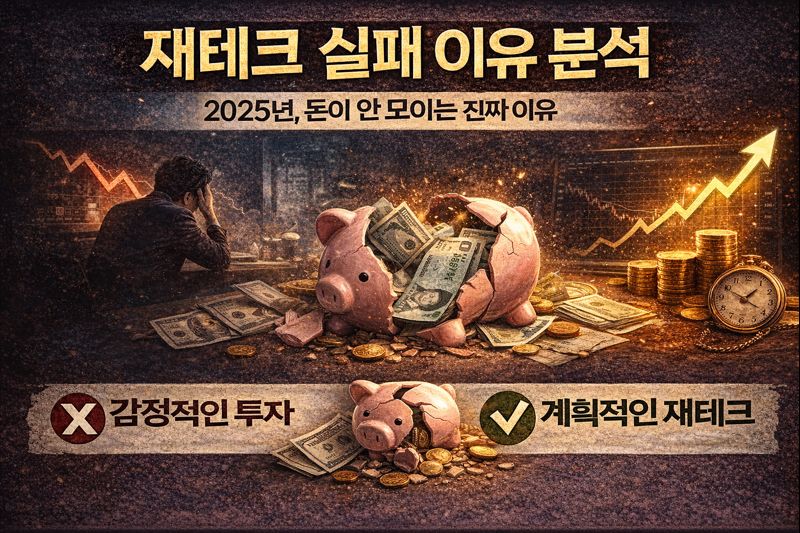 재테크 실패 이유 분석 &mdash; 이 5가지만 몰라도 당신은 돈 못 모읍니다 (2025년 최신판)