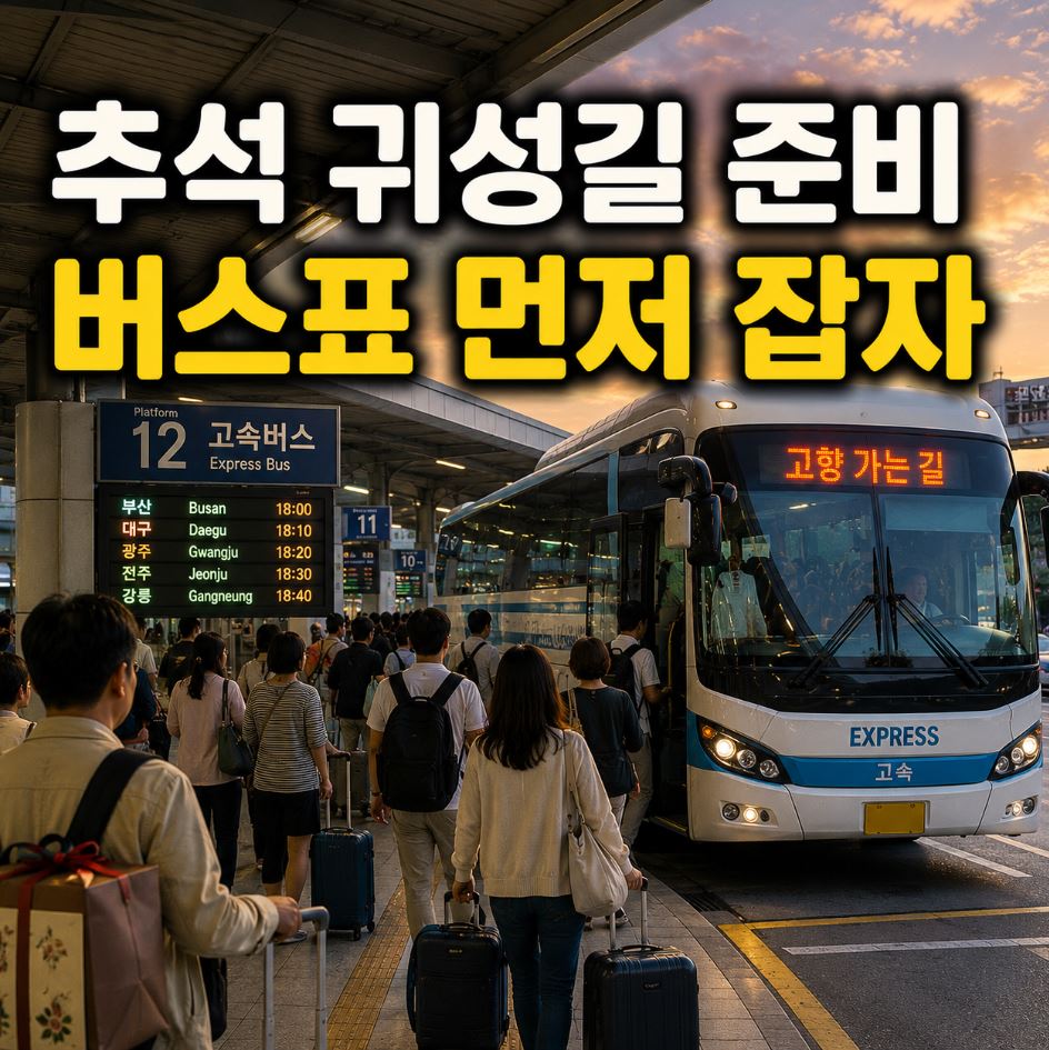 추석 고속버스 예매 방법 알아보기
