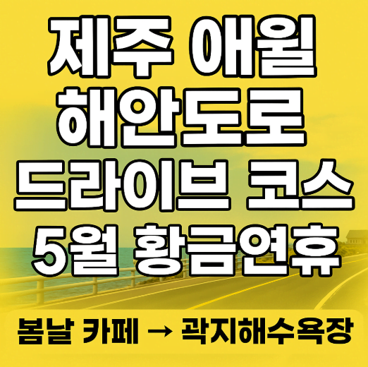 제주 애월 해안도로 드라이브 코스: 봄날 카페에서 곽지해수욕장까지 감성 가득한 여정