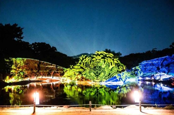 창경궁-미디어아트 물빛연화 모습