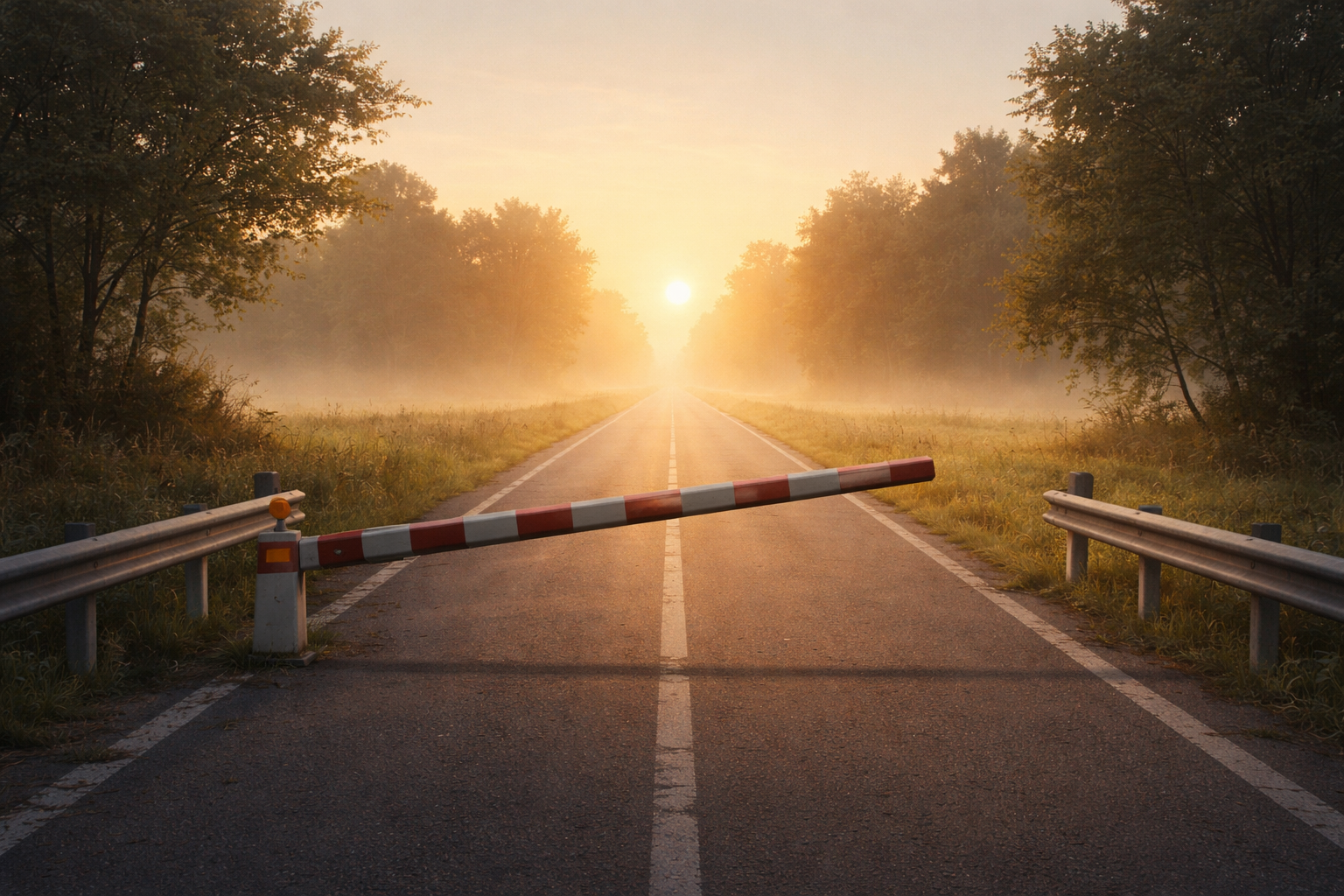 구제역 관련 참조 일러스트, 통제된 도로