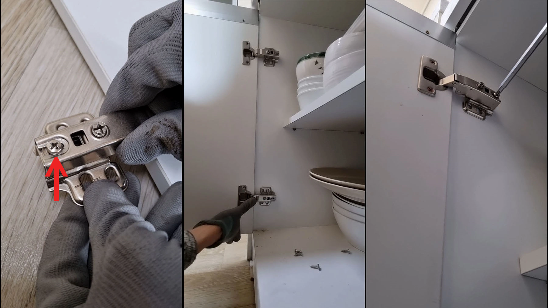 싱크대 경첩 설치 방법