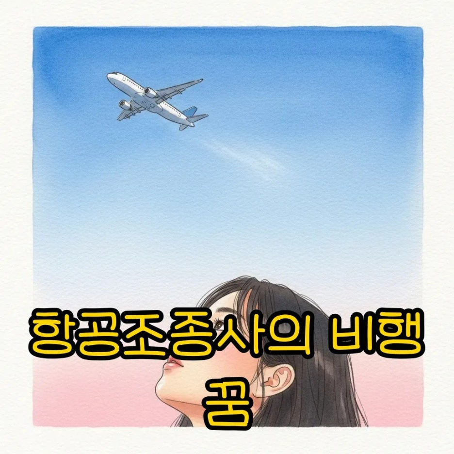 푸른 하늘을 향한 비행의 꿈을 담은 그림