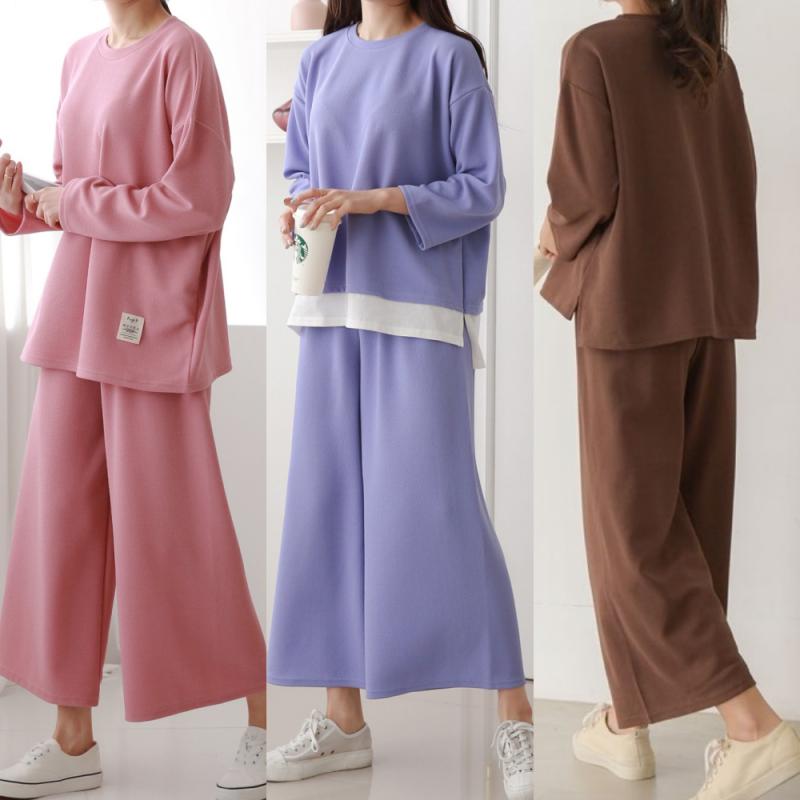 빅사이즈트레이닝세트 엄마등원룩 와이드트레이닝세트