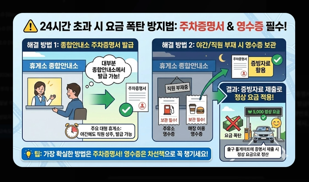 고속도로 휴게소 주차(2026년, 기본 규정, 안내 시스템)(+ 개방형 휴게소)