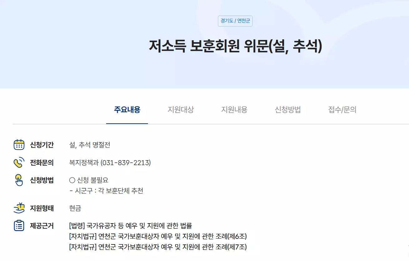 경기도 추석 지원금 신청