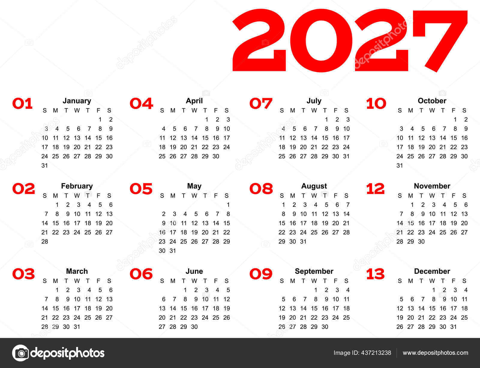 2027년 달력 PDF 전체 다운로드