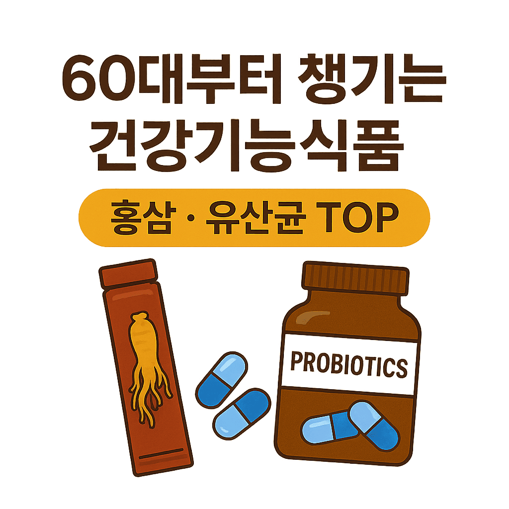 60대부터 챙기는 건강기능식품 추천 홍삼, 유산균