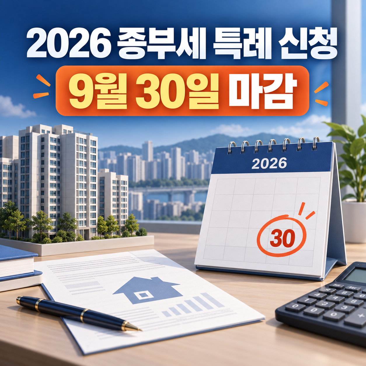 2026 종부세 합산배제·과세특례 9월 30일 마감 - 신청 대상 확인법