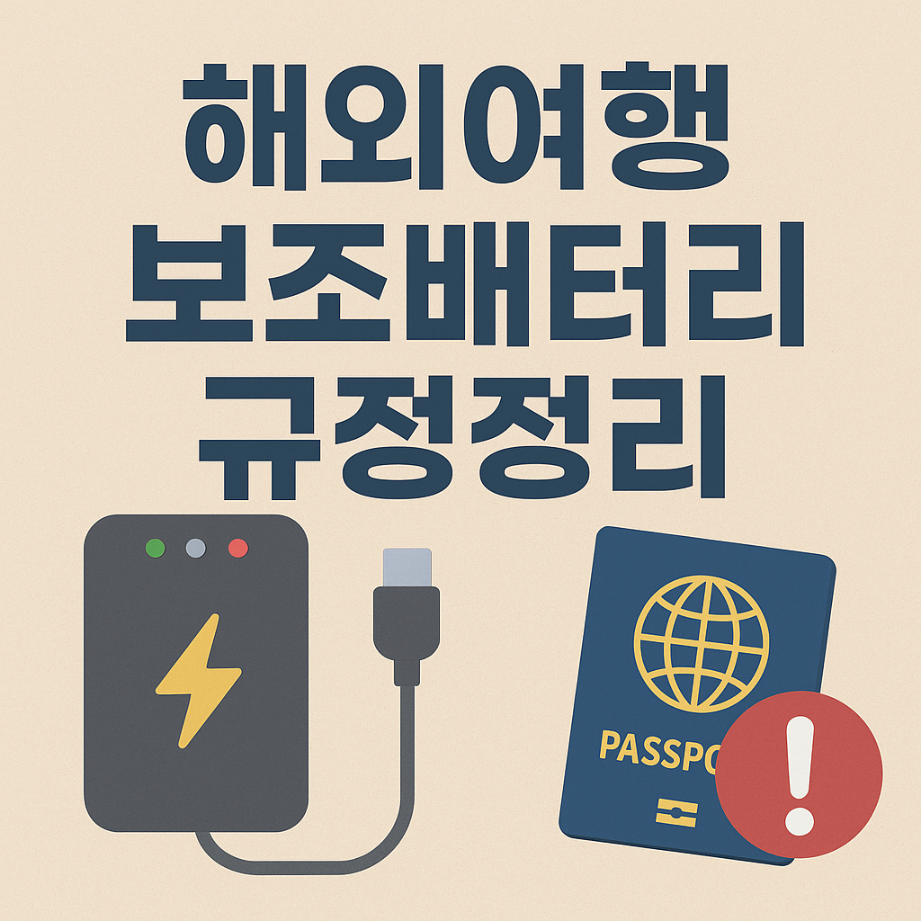 해외여행 보조배터리 반입 규정 정리