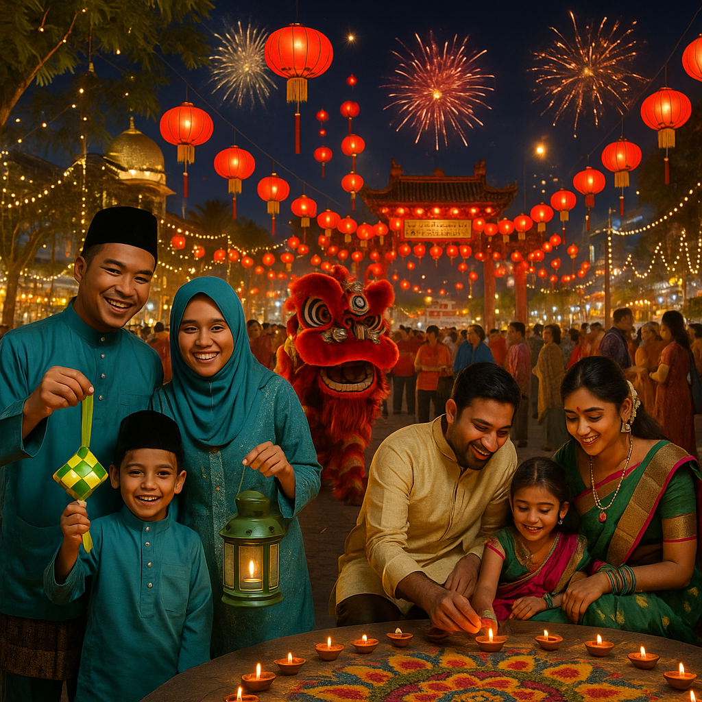 한국 여권과 전자 입국 신고서, 세관 신고서, 말레이시아 링깃 화폐, 데이터 유심, 선크림·모기 기피제·모자·우비 등 여행 필수품이 평평하게 배열된 플랫레이 사진