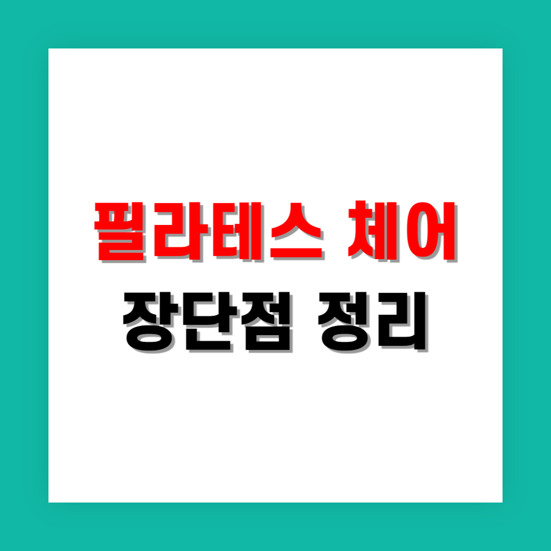 헬스장 대신 선택한 필라테스 체어의 장단점 정리