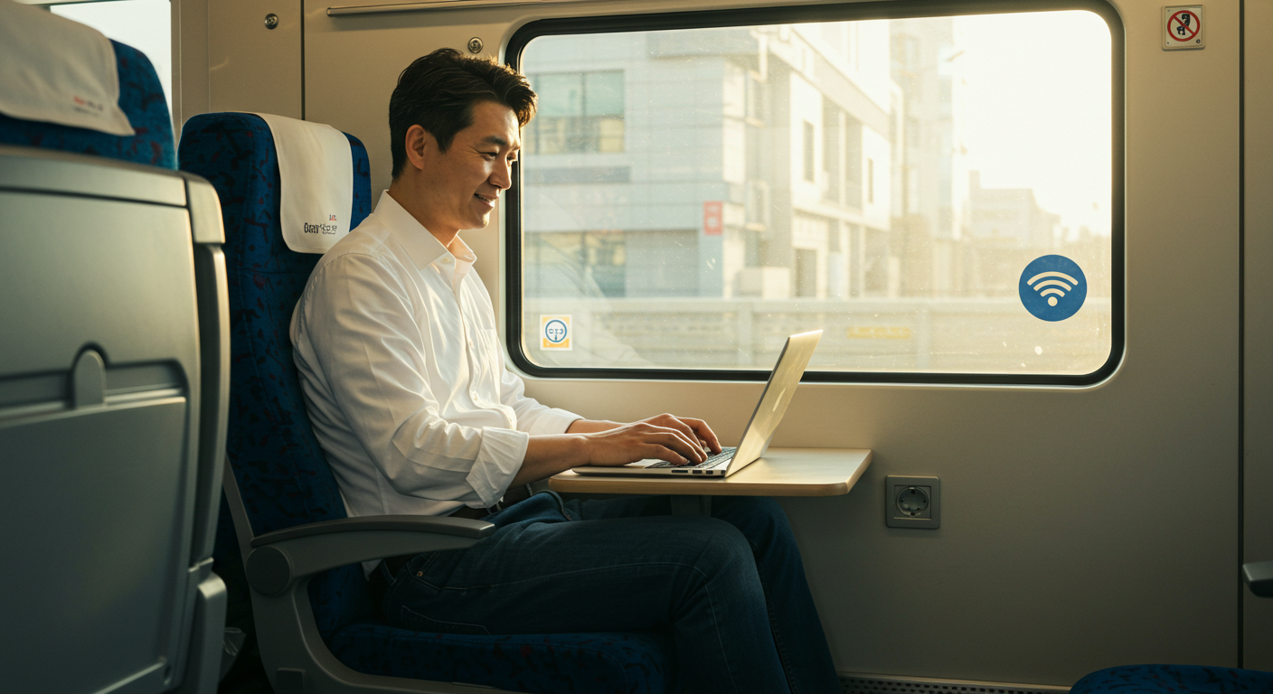 이동 중에도 집중력 잃지 않는 고속열차 작업 공간