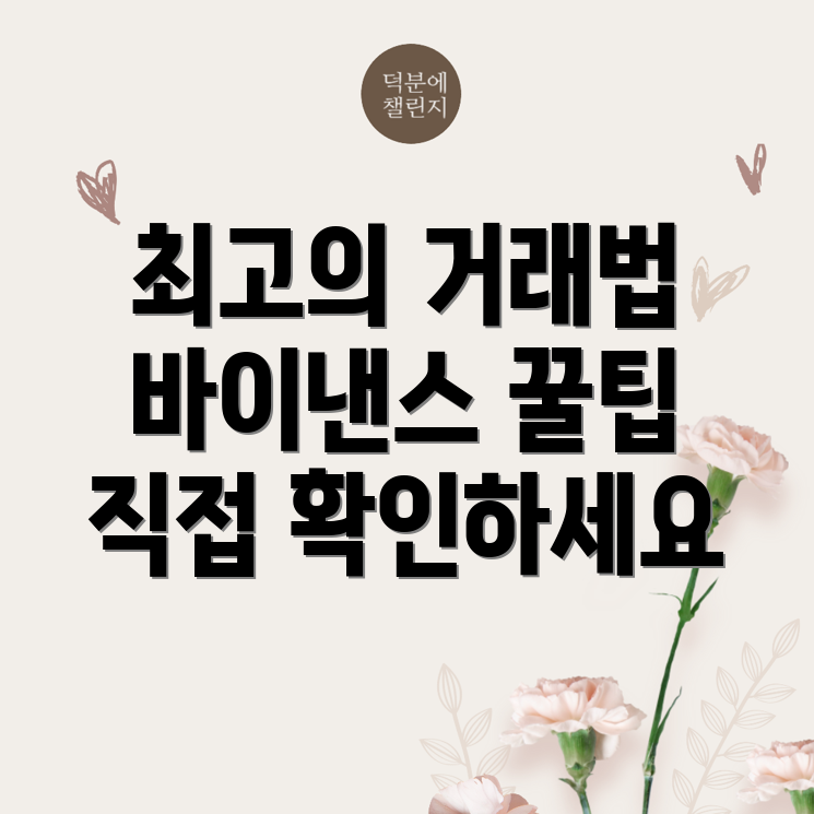 바이낸스 거래 전략