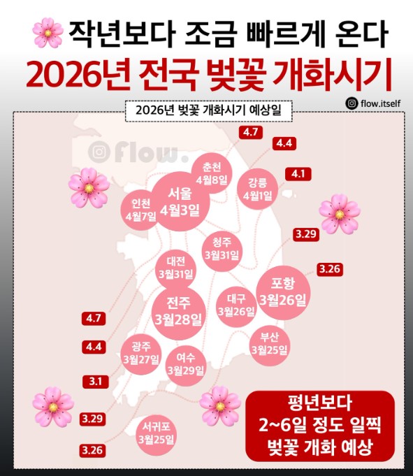 벚꽃개화시기