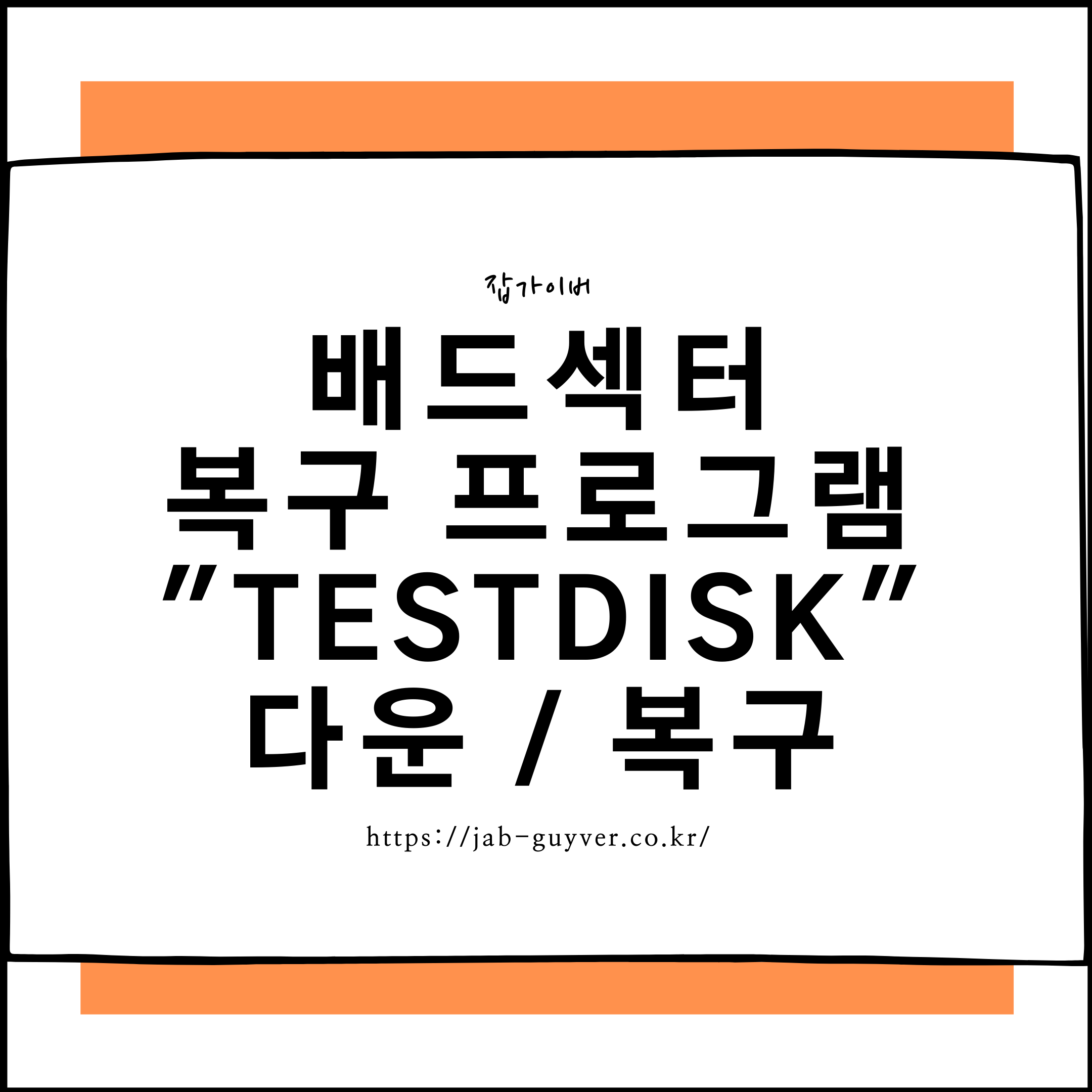 TestDisk 실행 관련 안내 이미지