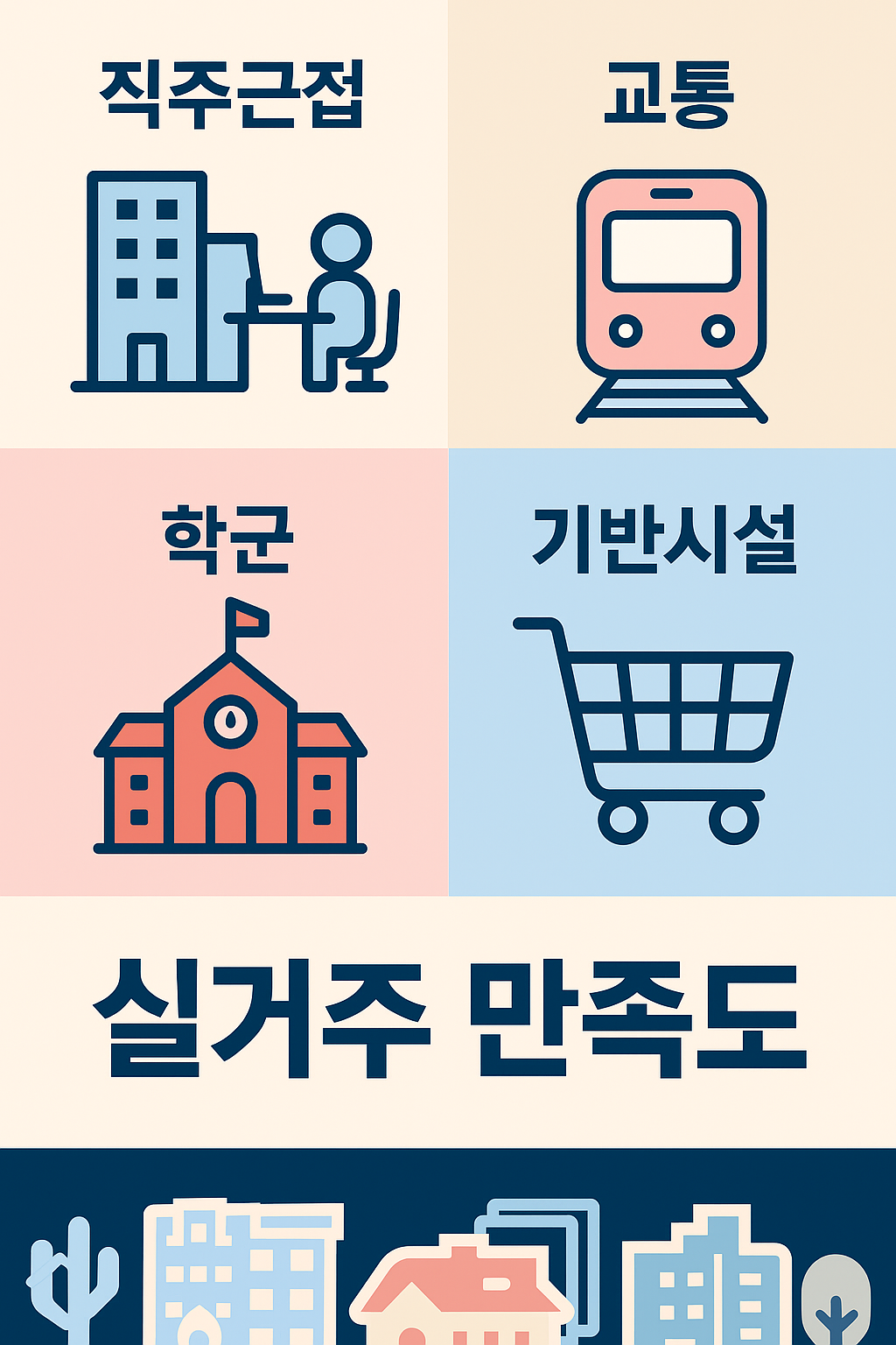 직주근접, 교통, 학군