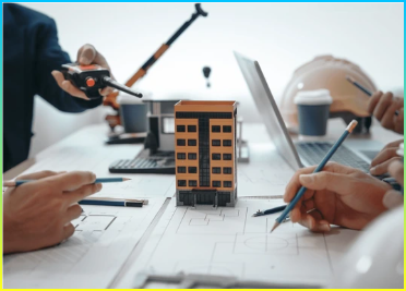 숙련된 엔지니어 팀이 회의를 공동으로 진행하고 콘도, 아파트 및 주택의 청사진을 작성. 비용, 입찰 및 계약을 협상하여 건설에 대한 효율적인 협력을 보장.