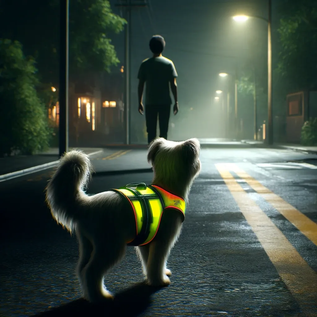 강아지 밤산책