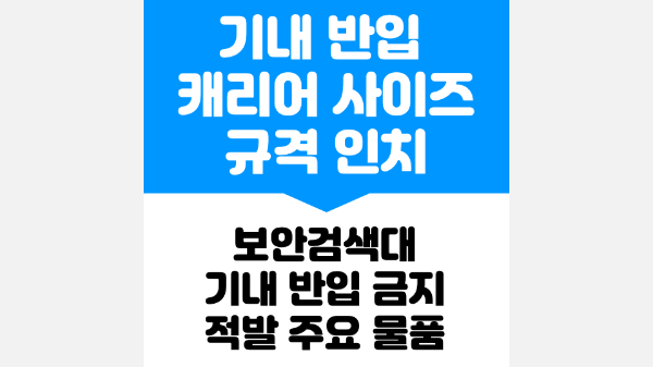 기내반입-캐리어-사이즈-무게-기내-수하물-항공사-규정-기내-반입-금지-물품-보안검색대-보조배터리-휴대용-선풍기-손-선풍기-면도기-고데기-드라이기-손톱깎이-눈썹칼-텀블러-액체류