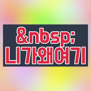 HTML &nbsp;