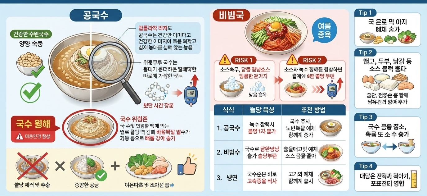 콩국수와 비빔국수가 혈당을 높이는 이유