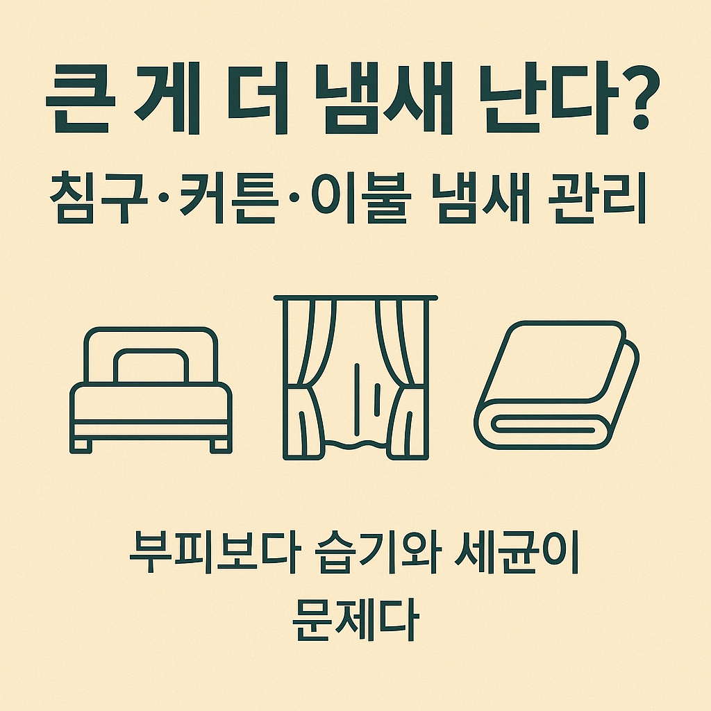 침구류 커튼 이불 같은 대형 섬유 냄새 관리법 (2025년 최신)
