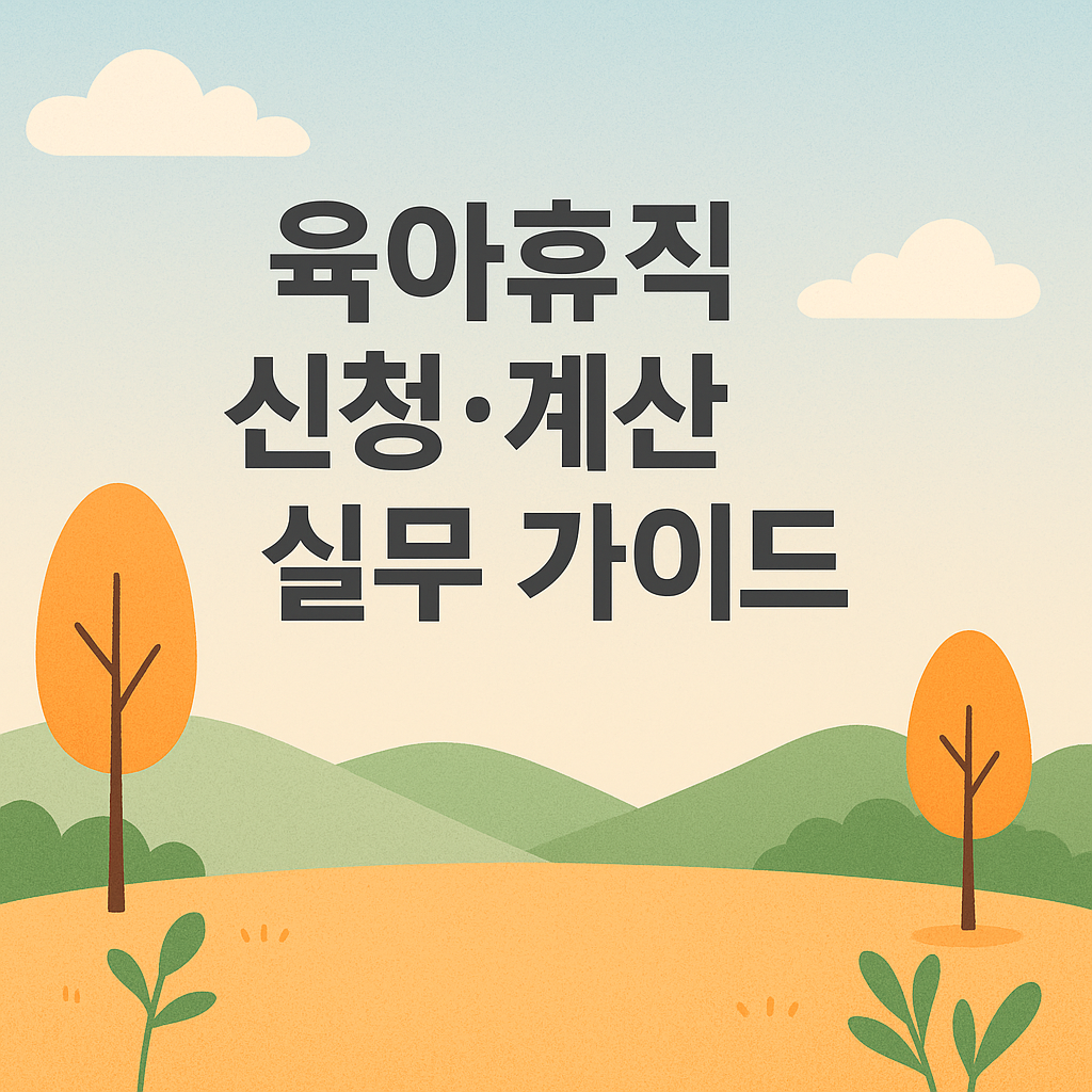 2025 육아휴직 신청·계산 실무 가이드|신청 절차·계산법·주의사항 총정리