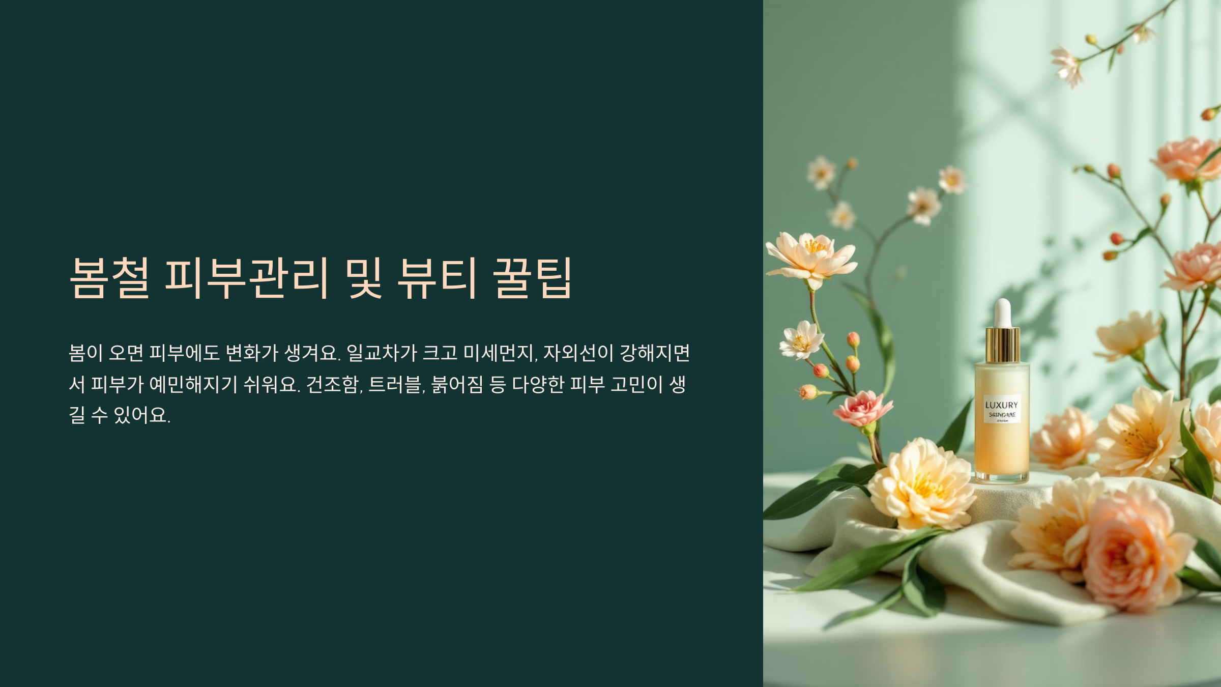 봄철 피부관리 및 뷰티 꿀팁