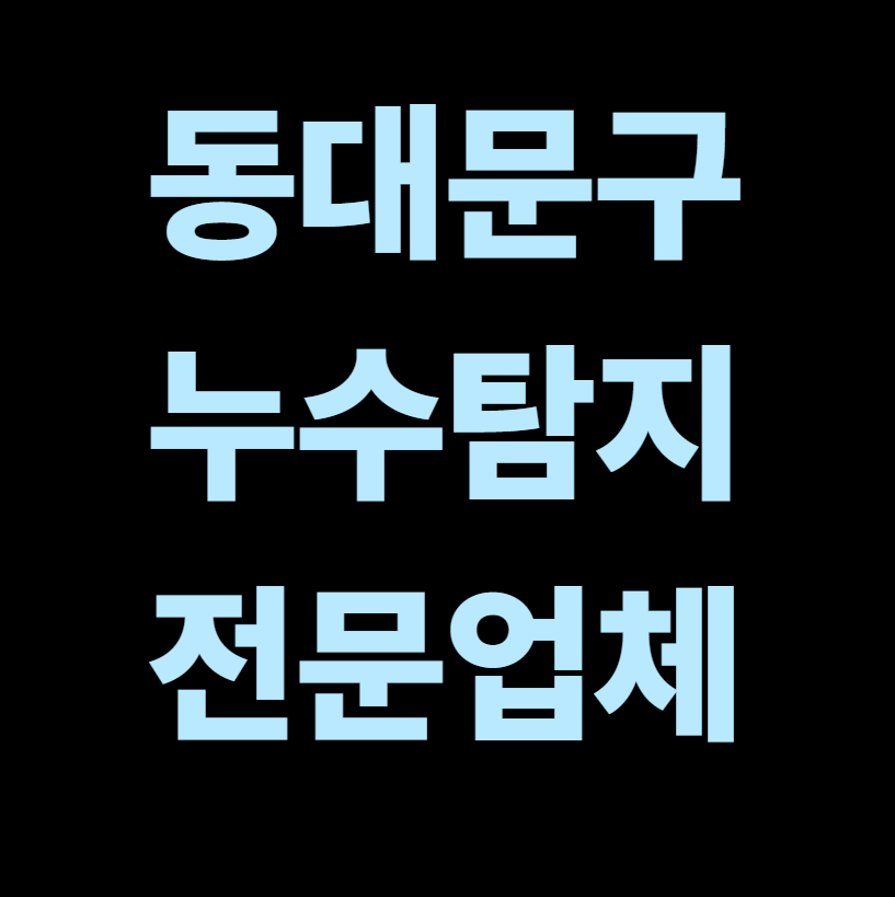 동대문구 누수탐지 전문업체