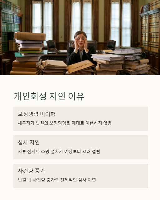 개인회생 지연 이유