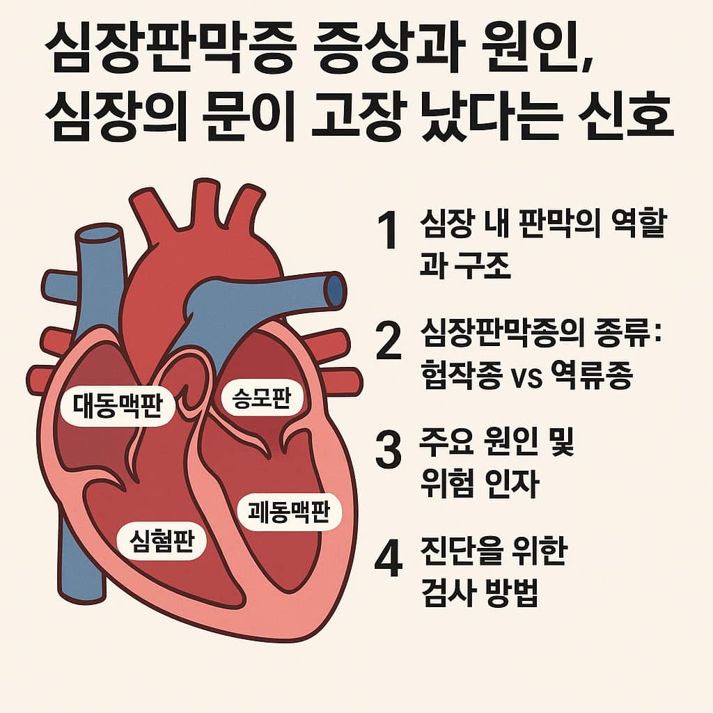 심장판막증 증상과 원인, 심장의 문이 고장 났다는 신호