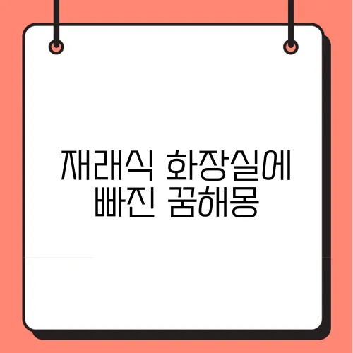 재래식 화장실에 빠진 꿈해몽