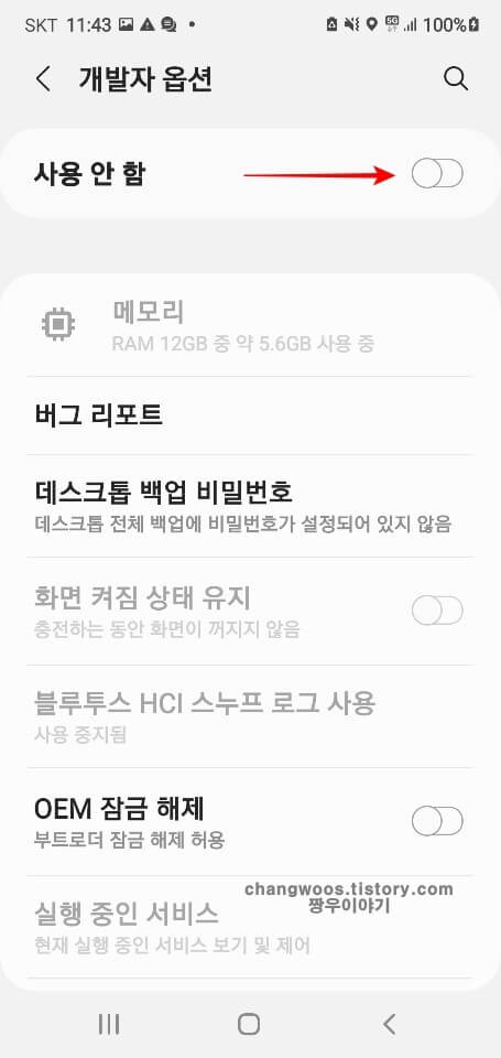개발자-모드-비활성화-상태
