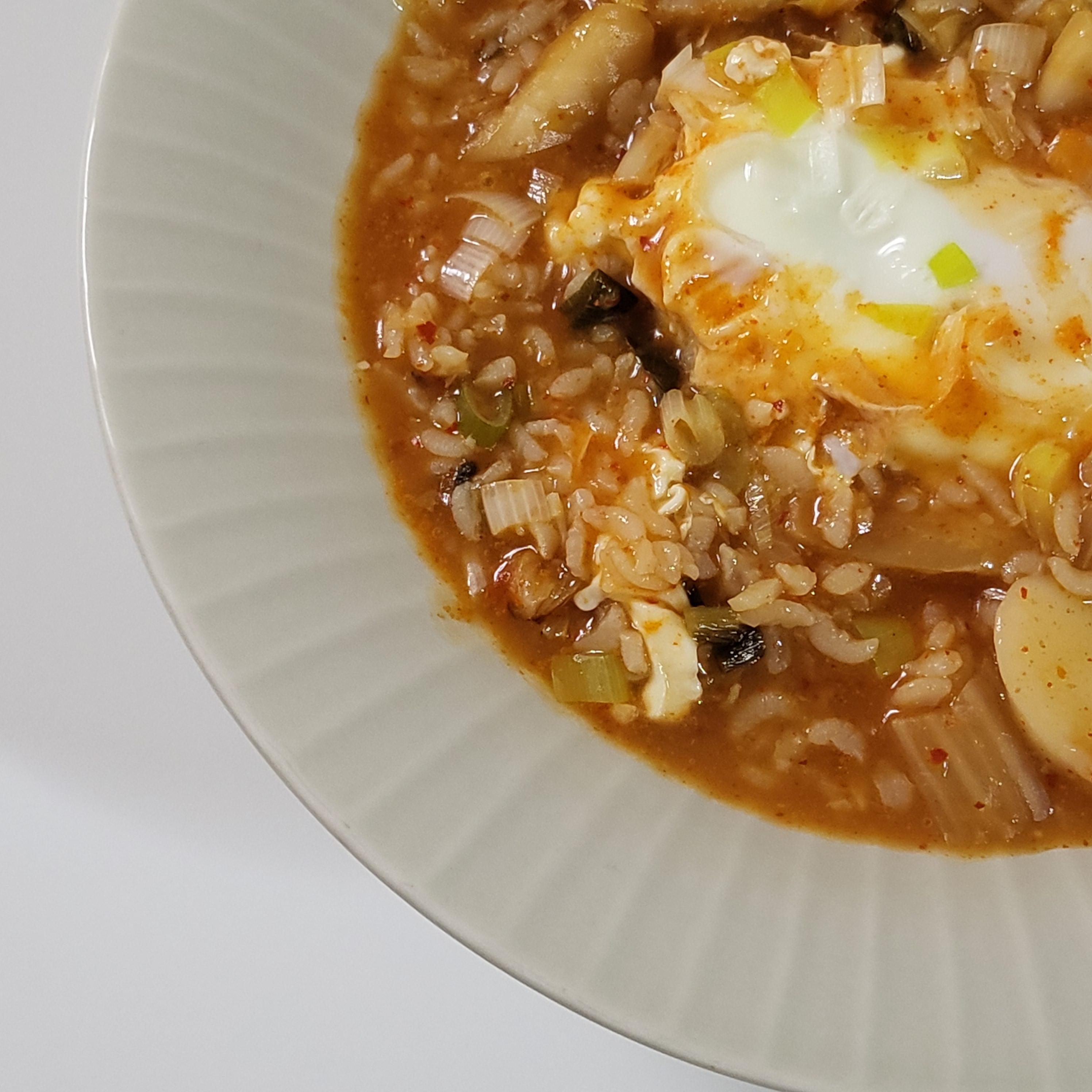 직접 만든 김치죽 사진