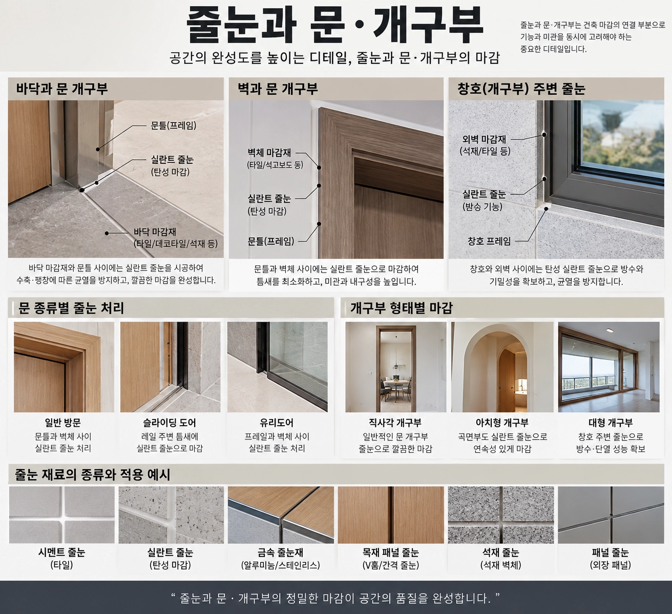 줄눈과 문·개구부