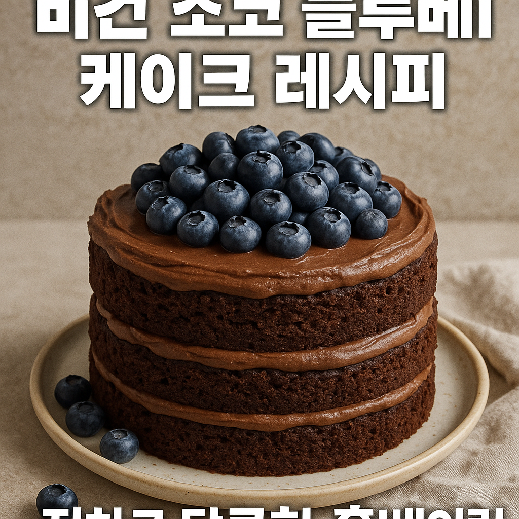 비건 초코 블루베리 케이크