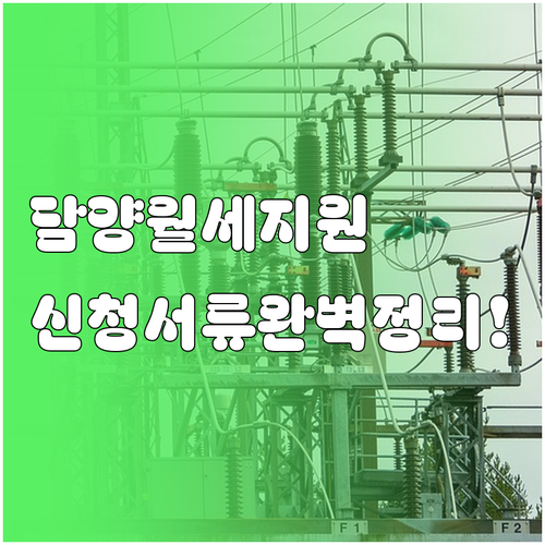 담양군 청년 월세 지원 사업 신청 서..