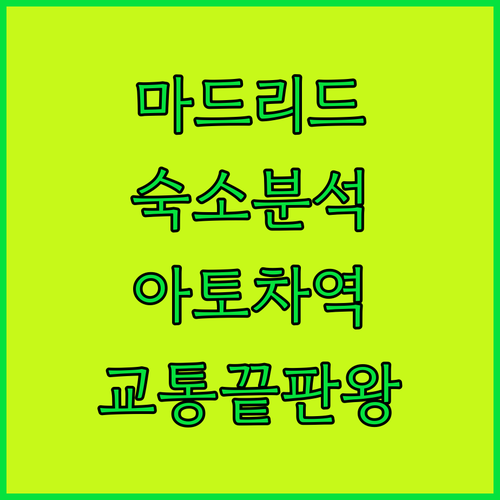 마드리드 숙소 유형별 집중 분석과 아..