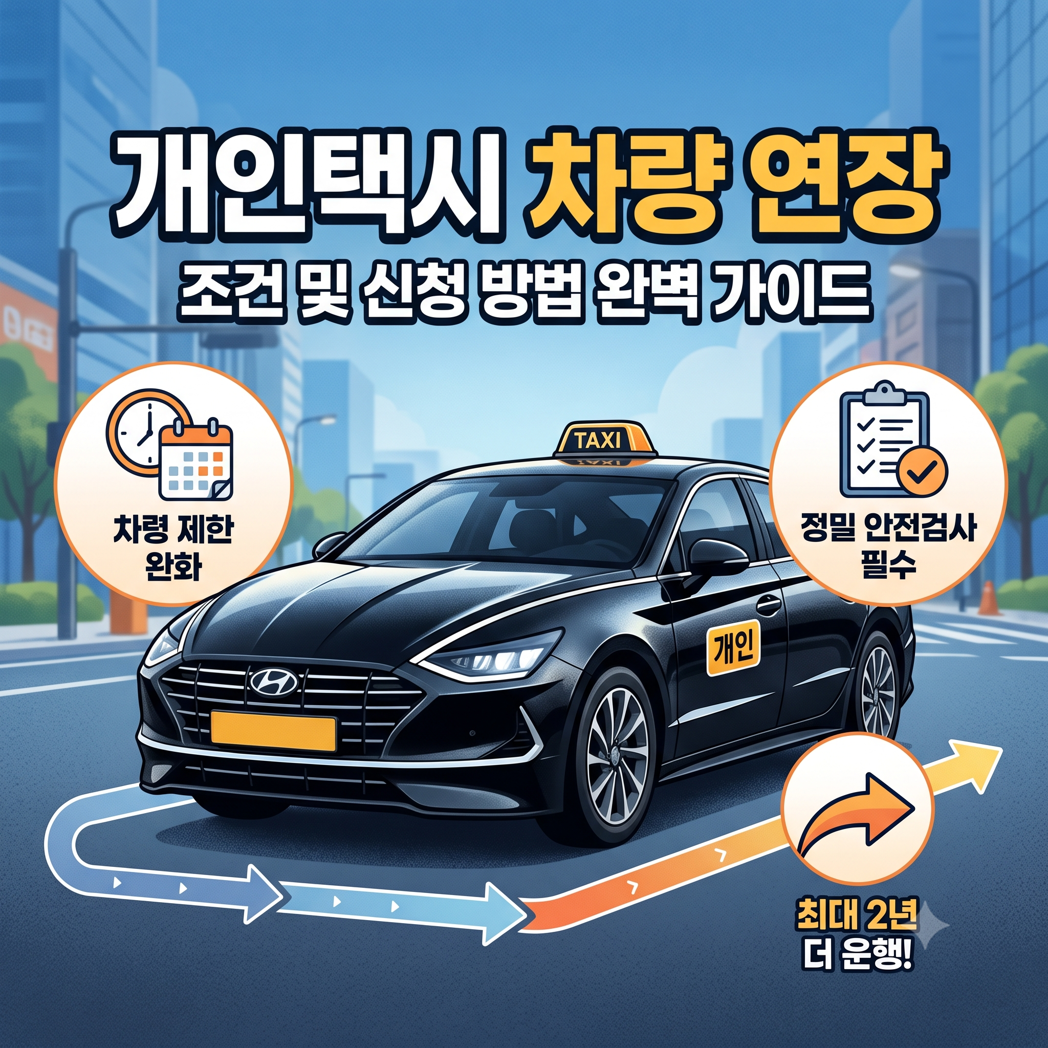 개인택시 차량 연장 조건 및 신청 방법: 차령 제한 규정 총정리