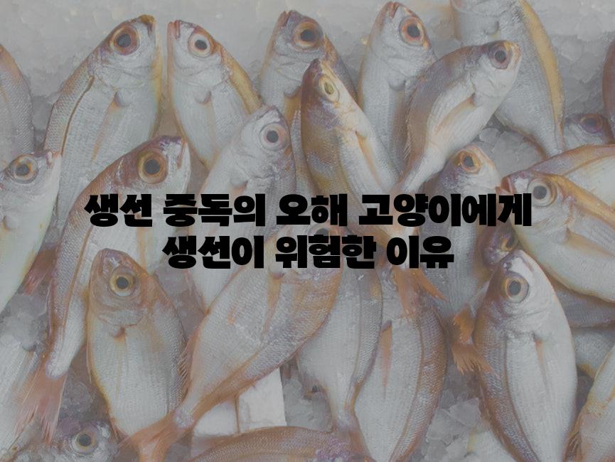 생선 중독의 오해 고양이에게 생선이 위험한 이유