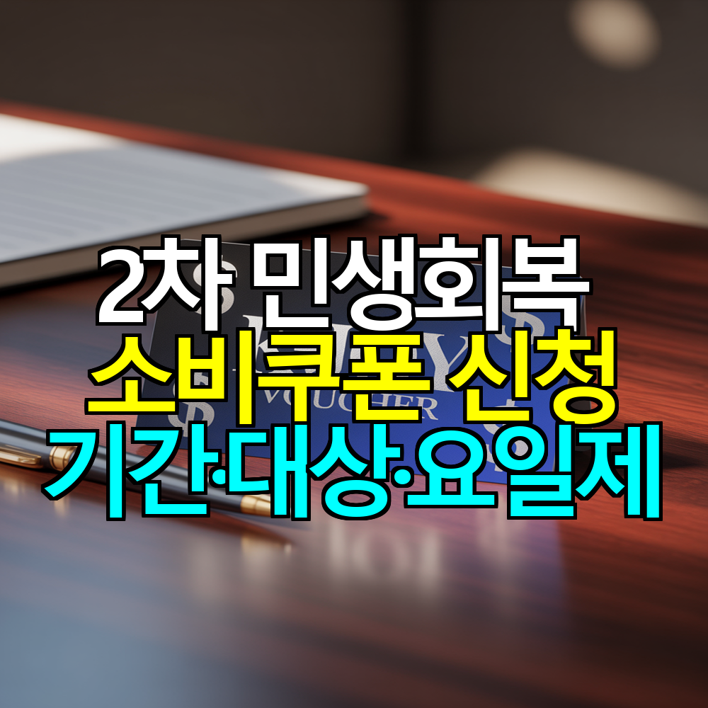 2차 민생회복 소비쿠폰 신청기간·대상·요일제 안내