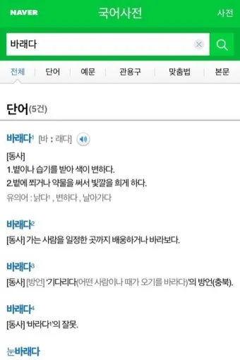 바래 바라 뜻 맞춤법 차이 맞는 표현은_24
