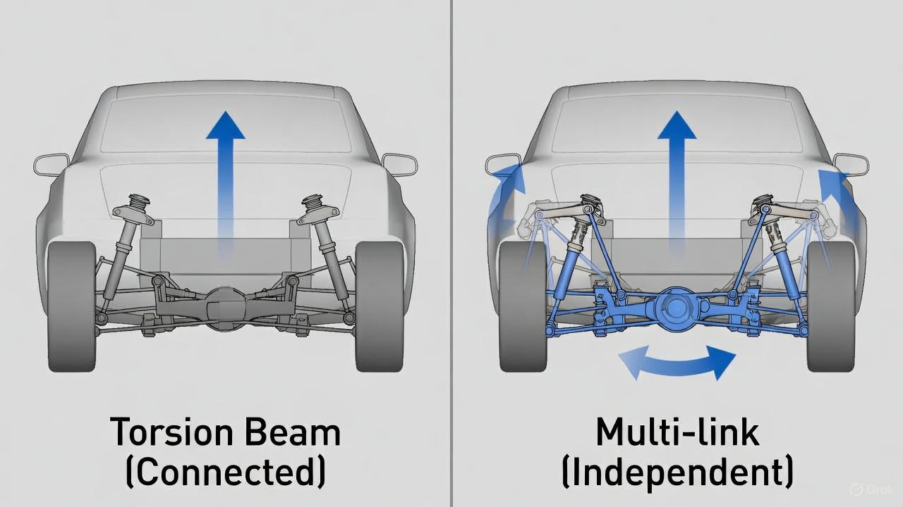 자동차 서스펜션의 종류 관련 사진