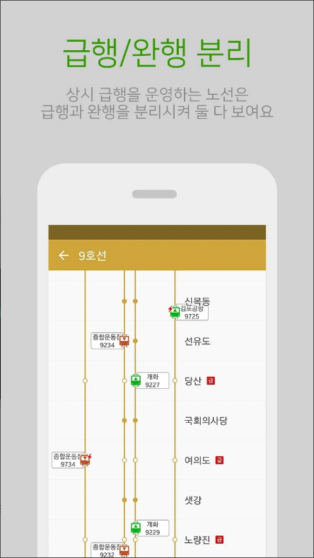 실시간 지하철 앱, 지하철 시간표 조회
