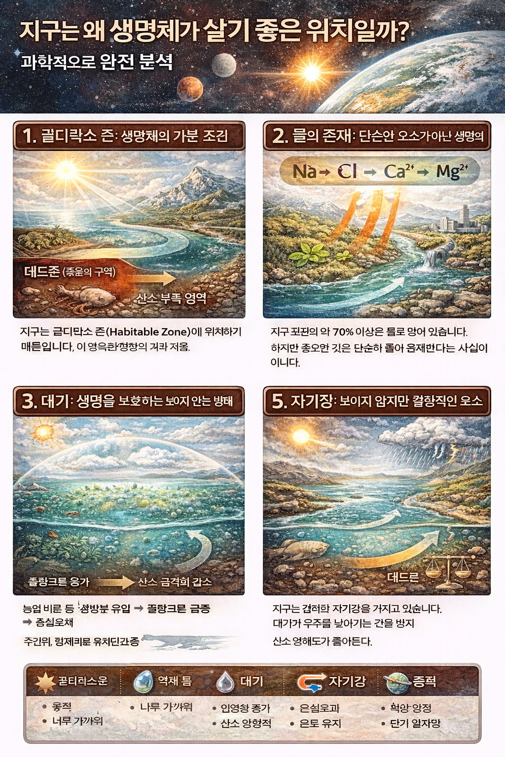 지구는 왜 생명체가 살기 좋은 위치일까 골디락스 존부터 자기장까지 완전 해설