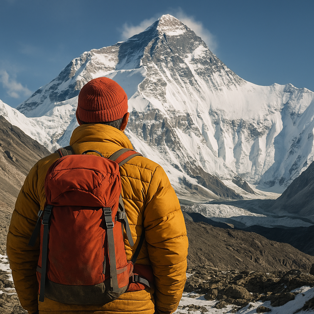 에베레스트를 바라보는 허영호 대장님